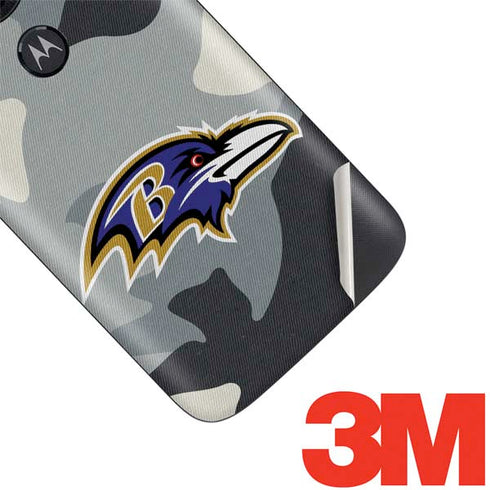 NFL Baltimore Ravens Camo Moto E5 Play Skin